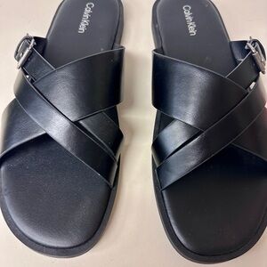 Calvin Klein Men’s Black Crisscross Sandals size13